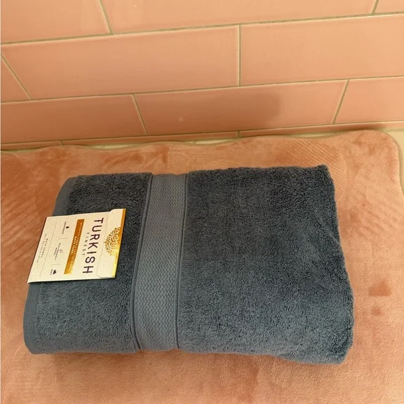 🦋The Turkish Towel Company Bath Towel Lake Blue Soft Absorbent BRAND NEW - Picture 2 of 4